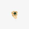 Ouro Esmeralda Blossom Anel