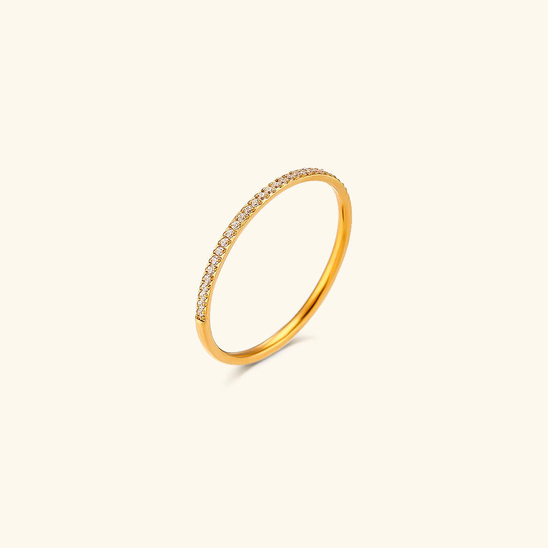 Zarra Paved Ouro Anel