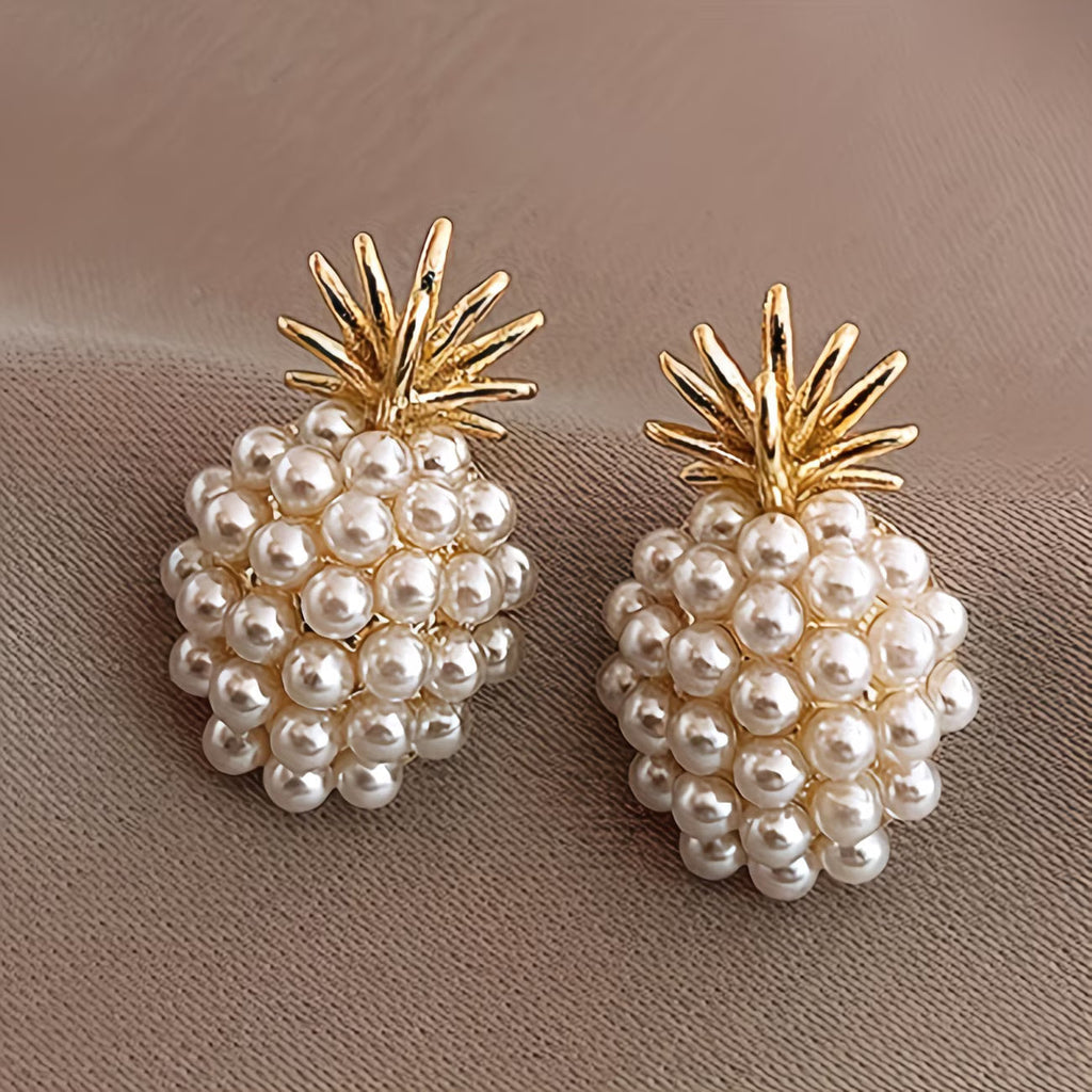 Pérola Pineapple Brincos