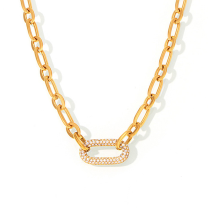Paved Chunky Chain Link Conjunto de Joias | Ouro