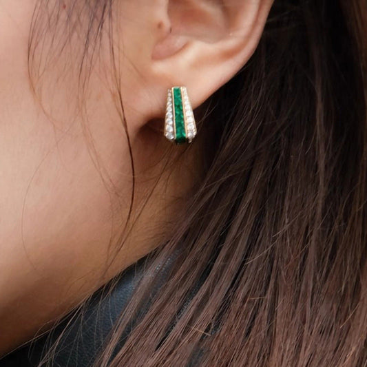 Esmeralda Sienna Brincos | Ouro