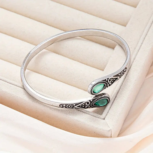 Prata Esmeralda Vintage Bangle