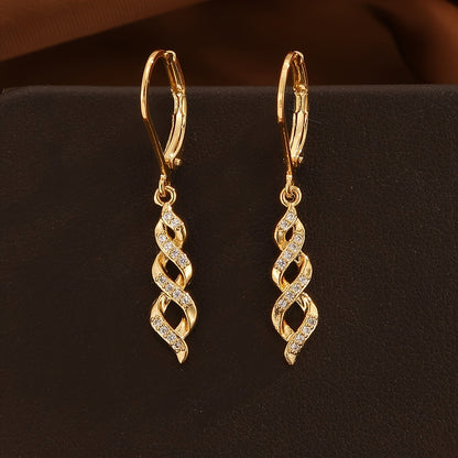 Shimmer Twist Ava Brincos | Ouro