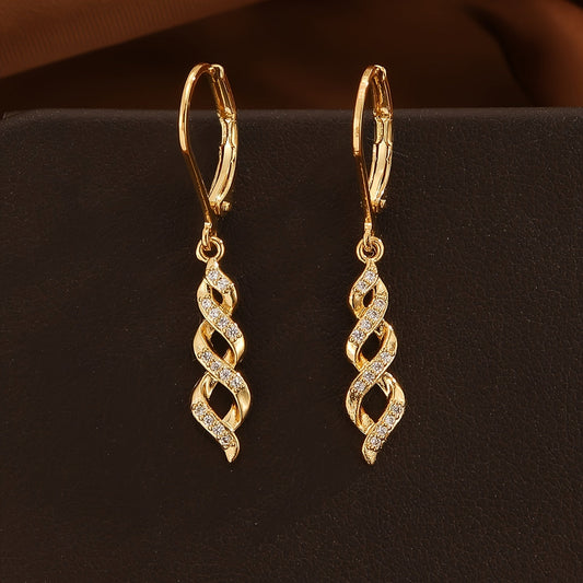 Shimmer Twist Ava Brincos | Ouro