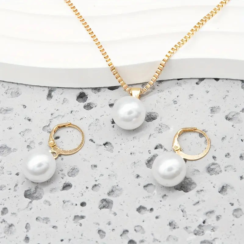 Golden Grace Conjunto de Joias com Pérolas | Ouro