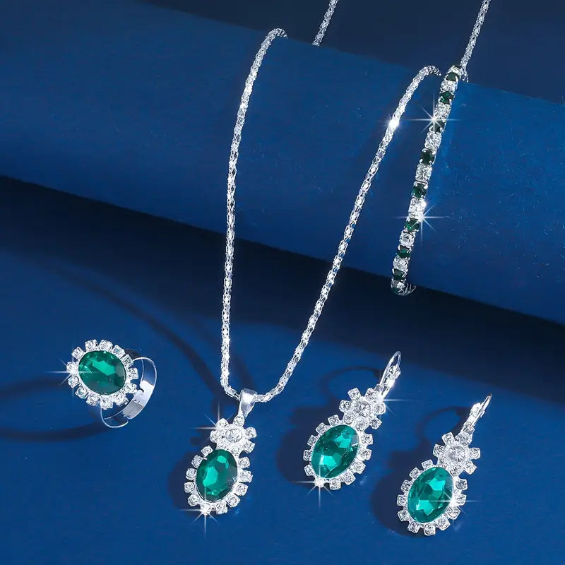 Seloria Grevalyn Conjunto de Joias | Branco Ouro