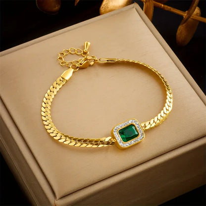 Ouro Esmeralda Chain Pulseira