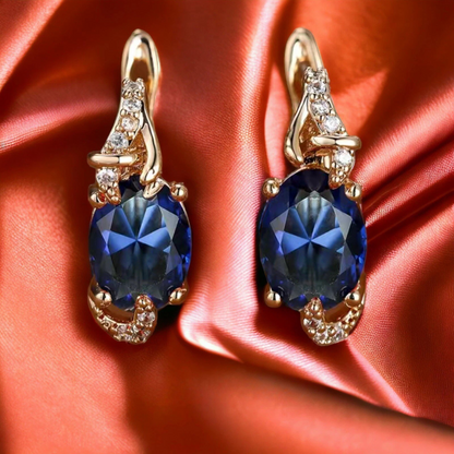Royal Midnight Brincos Pendentes | Ouro