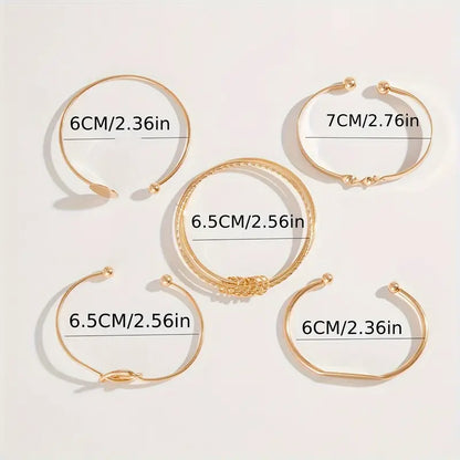 Knotted Elegance Conjunto de Pulseiras | Ouro