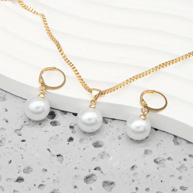 Golden Grace Conjunto de Joias com Pérolas | Ouro