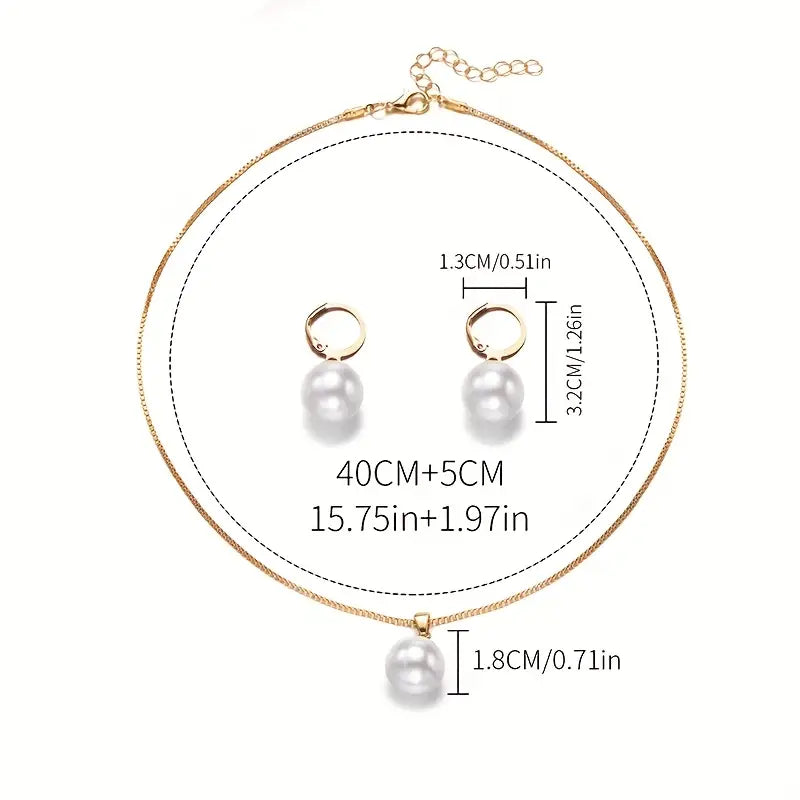 Golden Grace Conjunto de Joias com Pérolas | Ouro