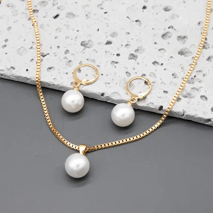 Golden Grace Conjunto de Joias com Pérolas | Ouro