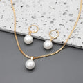 Elegant Graceful Colar de Pérolas Conjunto