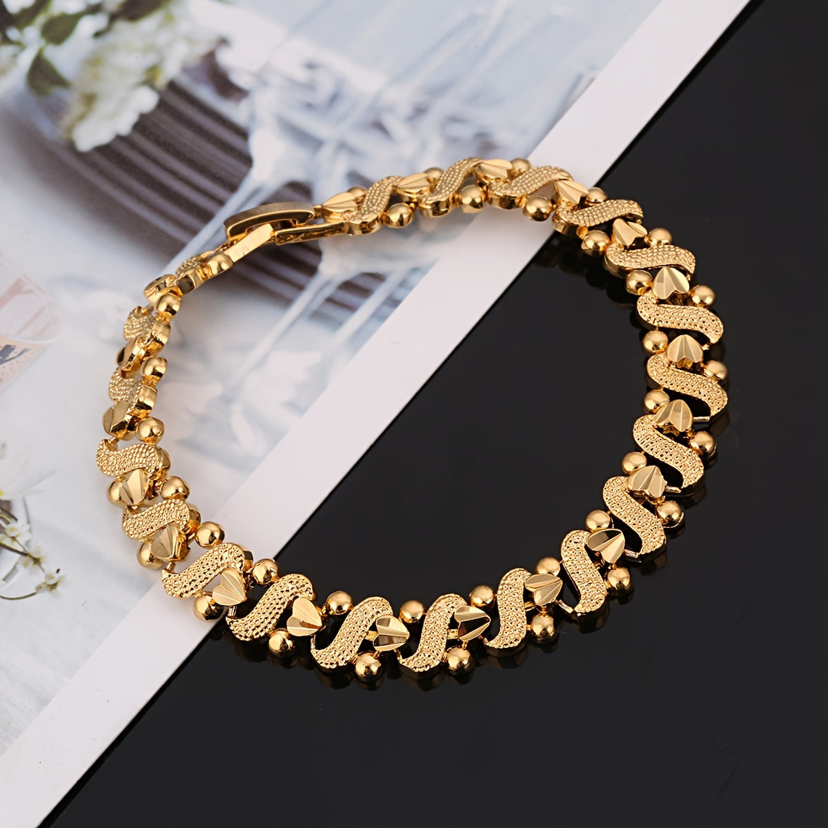 Lily Ornate Wave Pulseira | Ouro