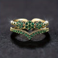 Ouro Esmeralda Cluster Anel