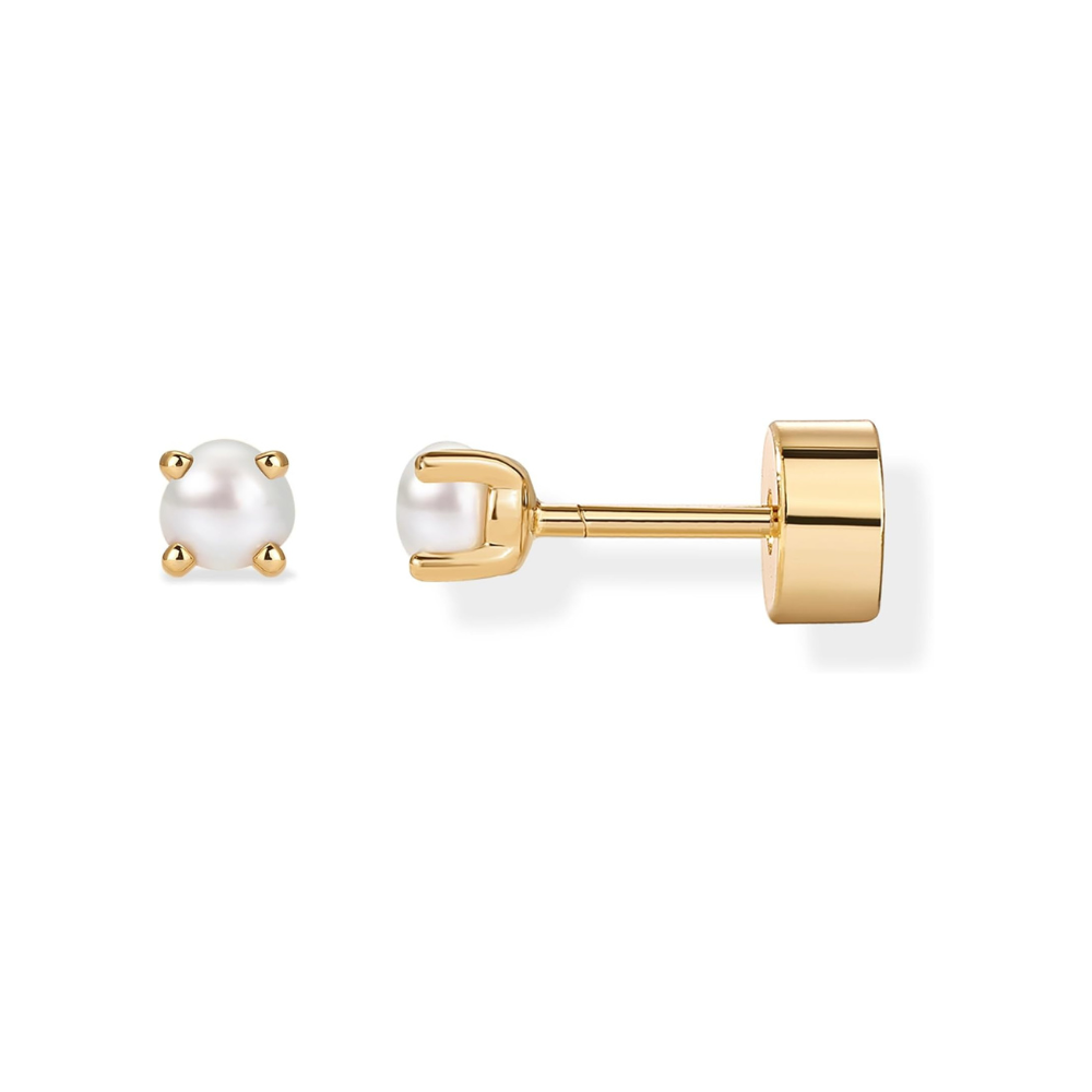 Dainty Pérola Studs | Ouro