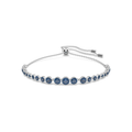 Round Cut Safira Pulseira Tennis | Branco Ouro