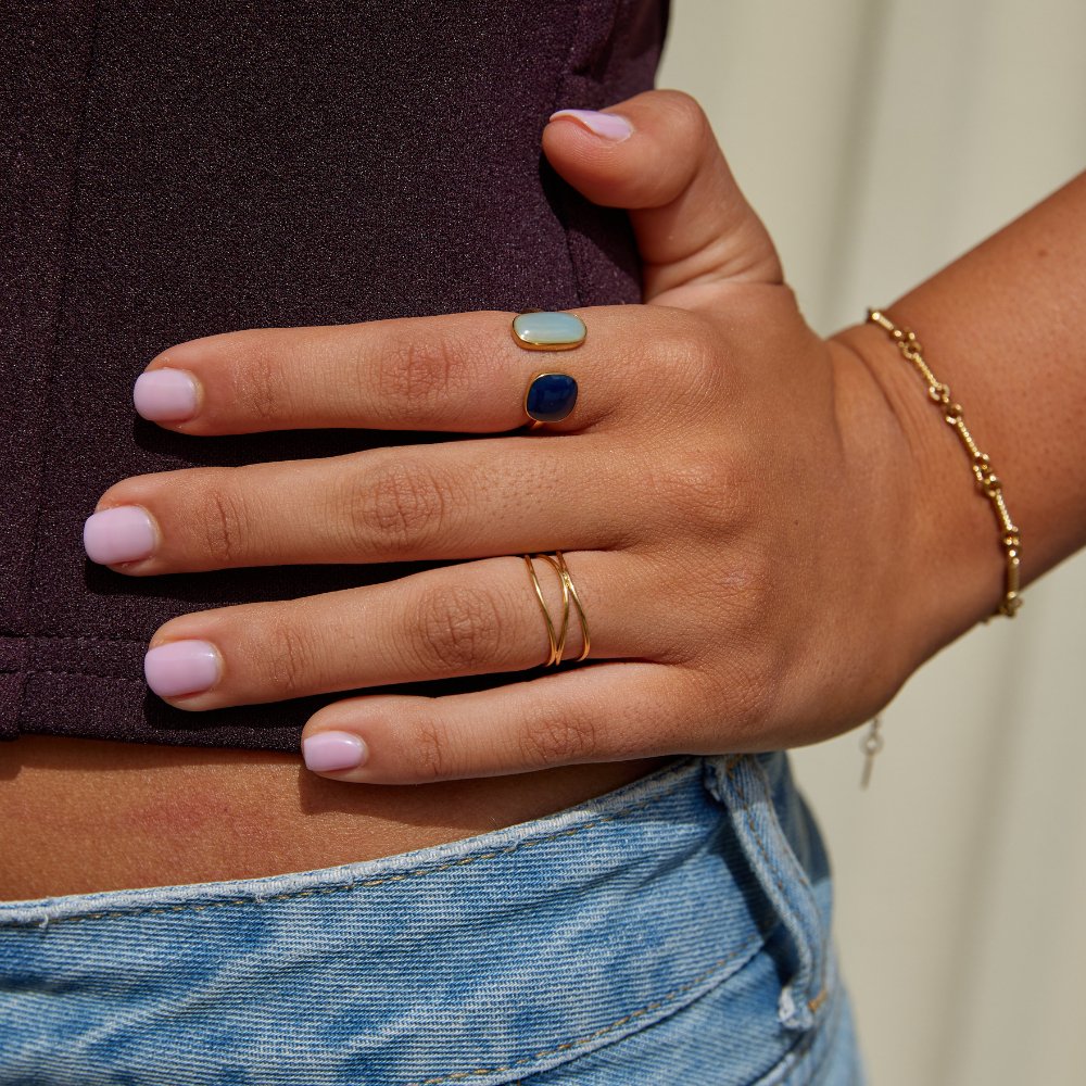 Ouro Minimalist Wrap Anel
