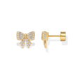 Bow Motif Brincos | Ouro