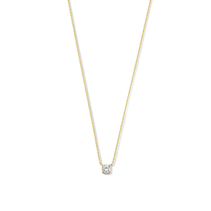 Cléa Moissanite Pedra Colar | Ouro