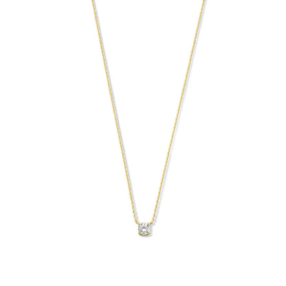 Cléa Moissanite Pedra Colar | Ouro