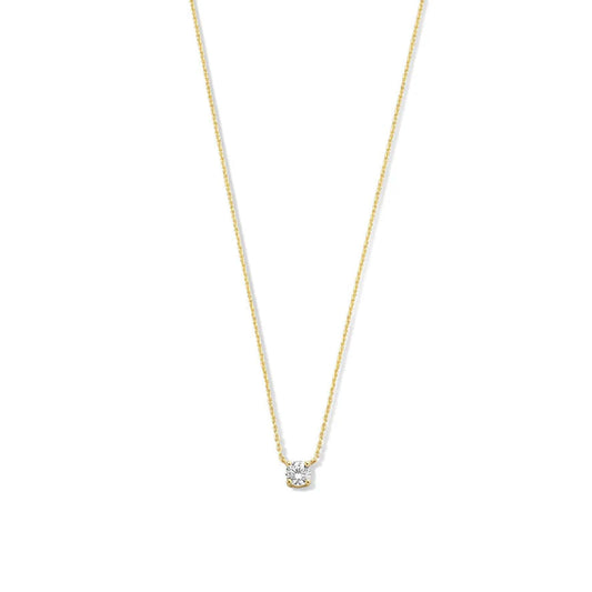 Cléa Moissanite Pedra Colar | Ouro