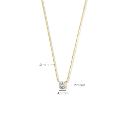 Cléa Moissanite Pedra Colar | Ouro