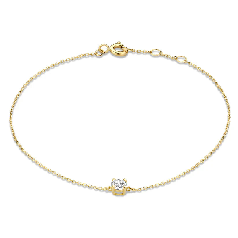 Cléa Moissanite Pedra Pulseira | Ouro