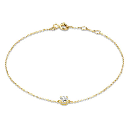 Cléa Moissanite Pedra Pulseira | Ouro