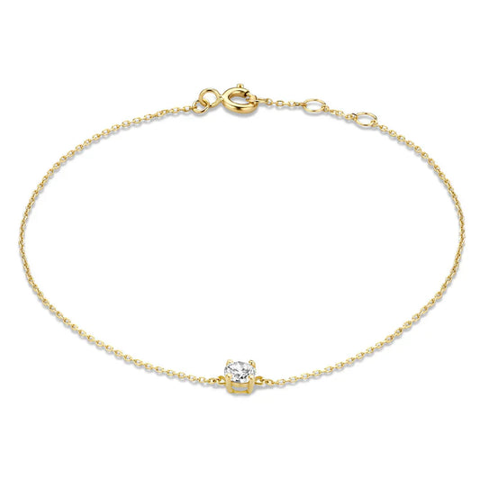 Cléa Moissanite Pedra Pulseira | Ouro