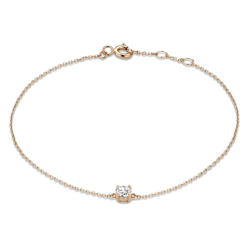 Cléa Moissanite Pedra Pulseira | Ouro
