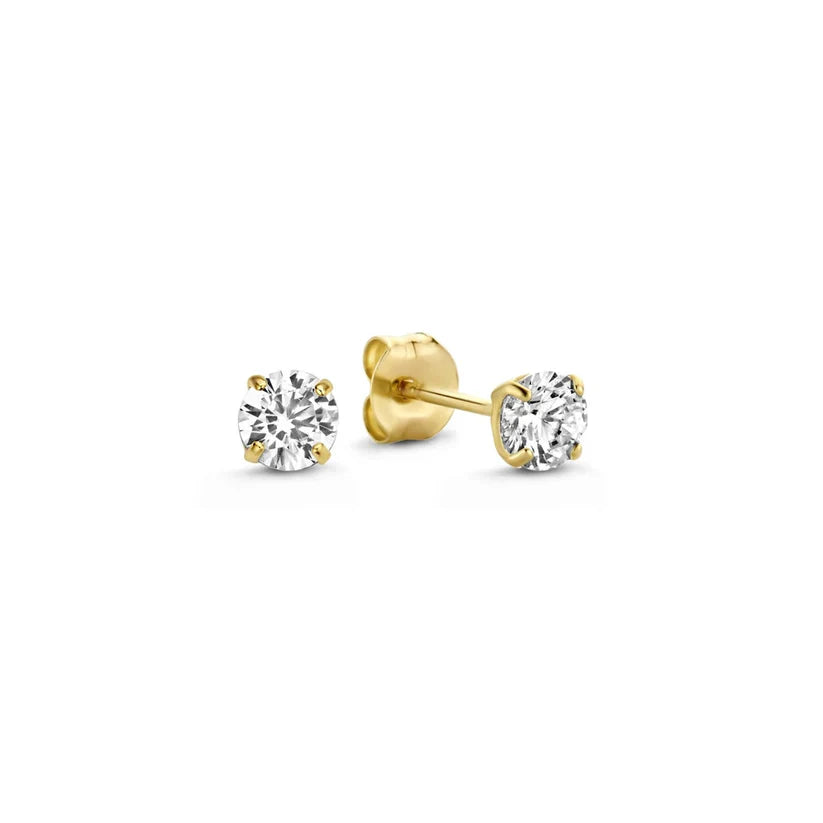 Dara Brillane Pedra Brincos Conjunto | Ouro