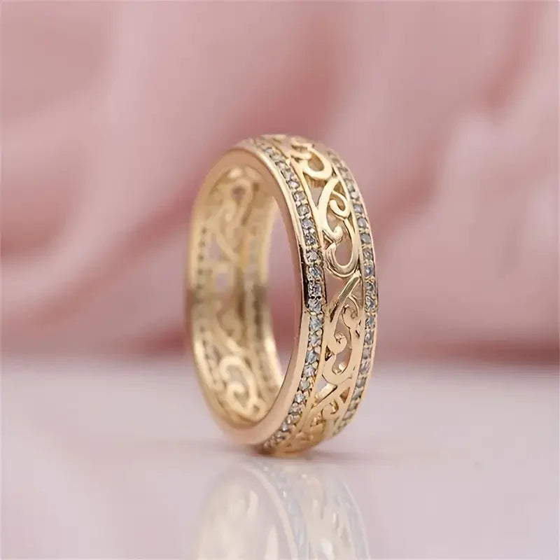 Shiny Hollow Ouro Anel | Ouro