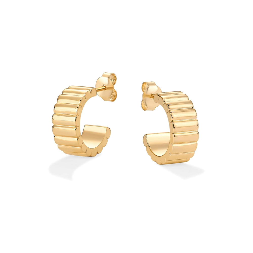 Classic Ridge Brincos | Ouro