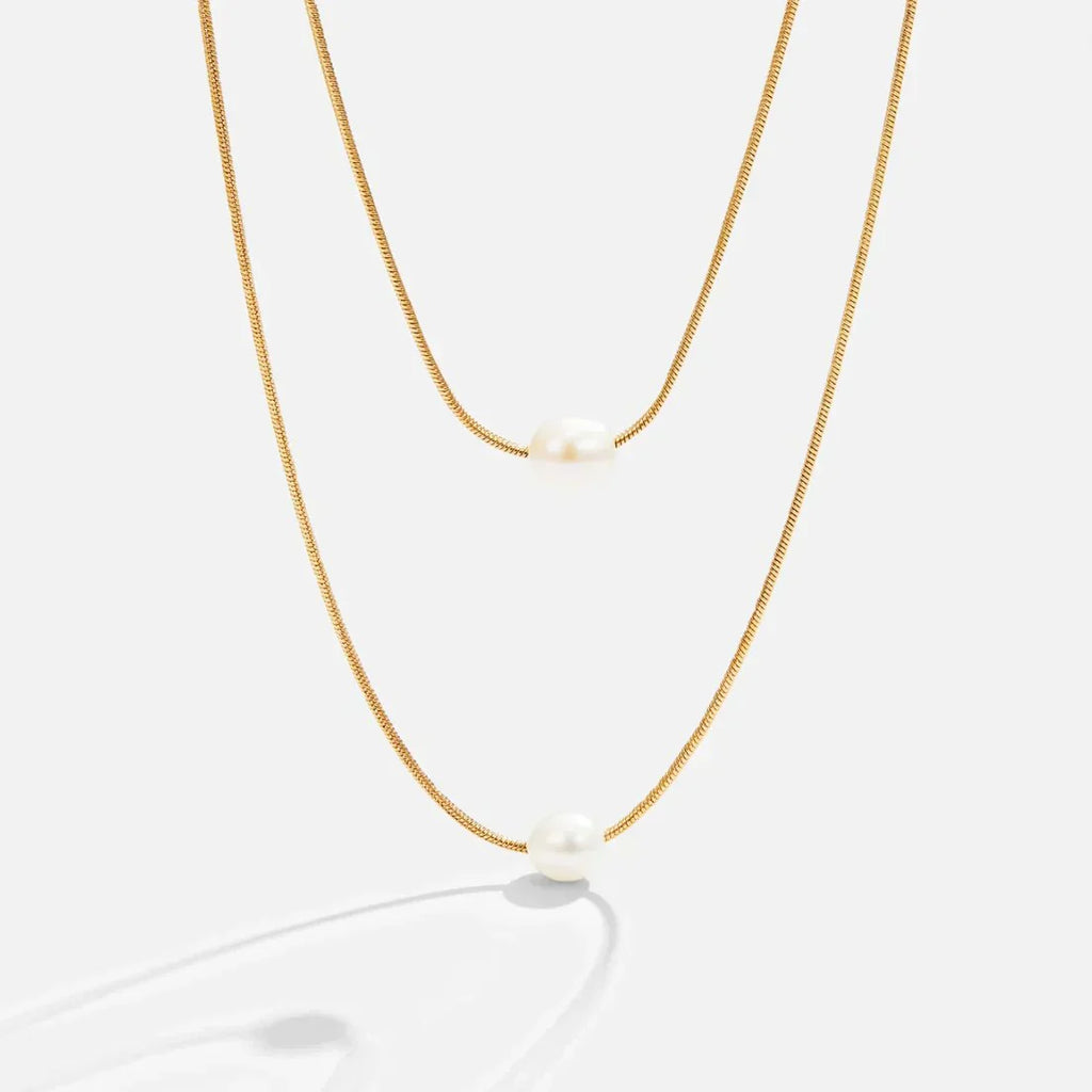 Sophisticated Layered Colar de Pérolas