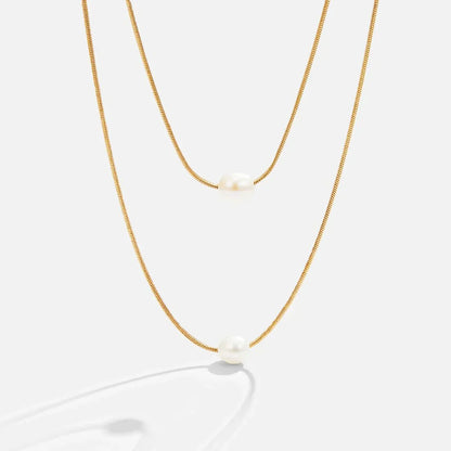 Sophisticated Layered Colar de Pérolas