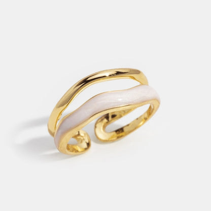 Ouro Sculptural Wrap Anel