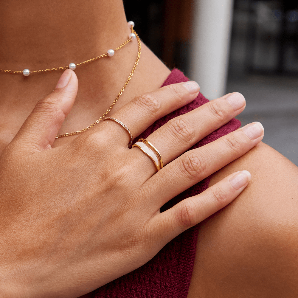 Ouro Sculptural Wrap Anel