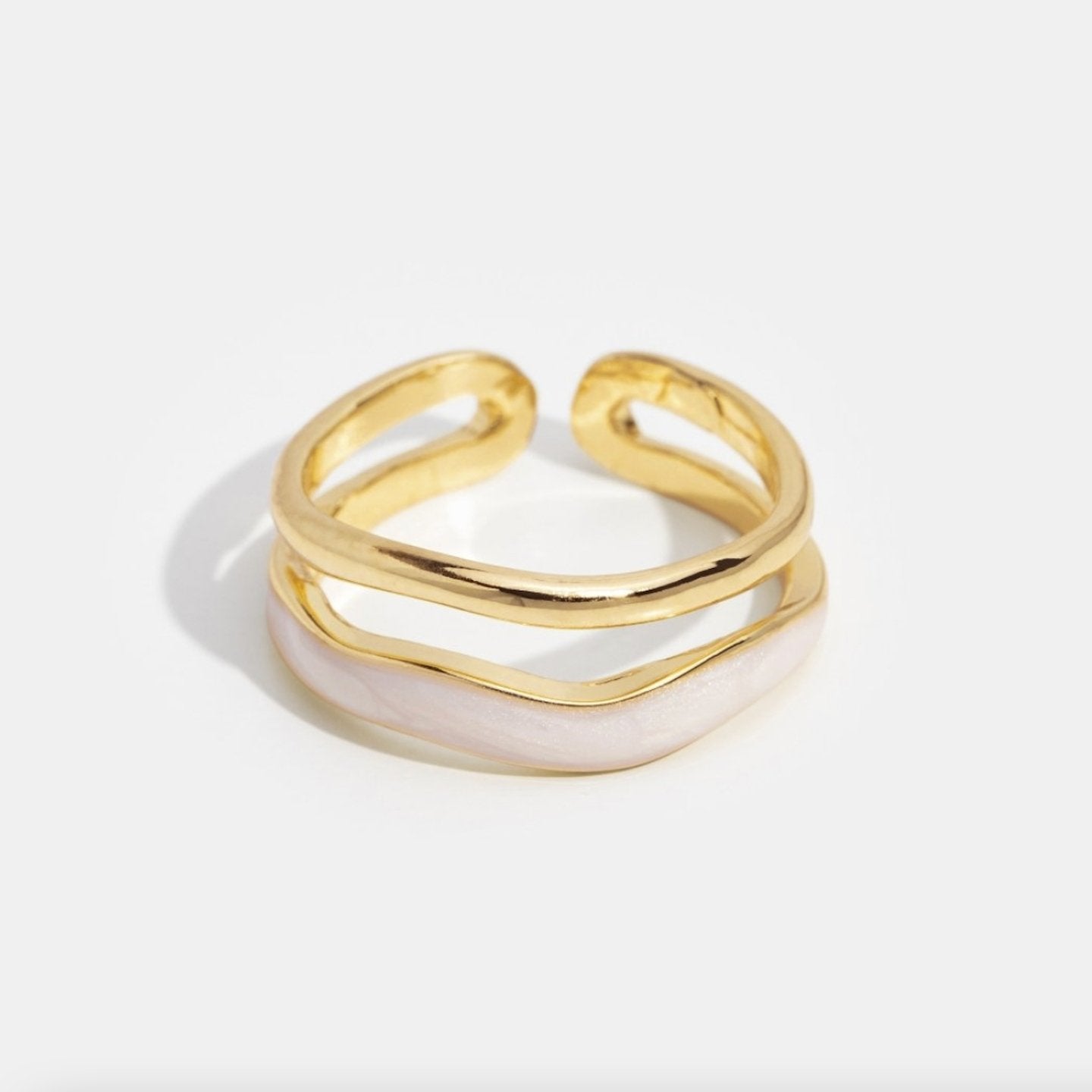 Ouro Sculptural Wrap Anel