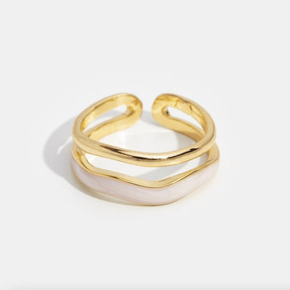 Ouro Sculptural Wrap Anel