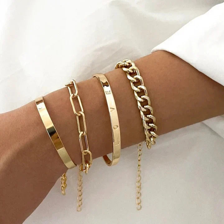 Elan Mercer Conjunto de Pulseiras | Ouro