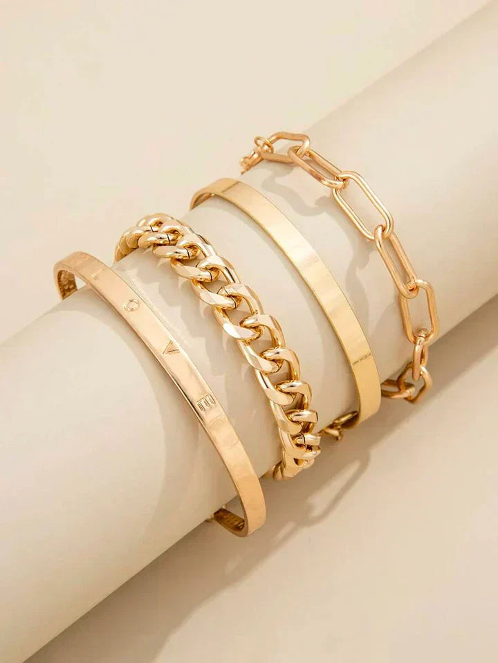 Elan Mercer Conjunto de Pulseiras | Ouro
