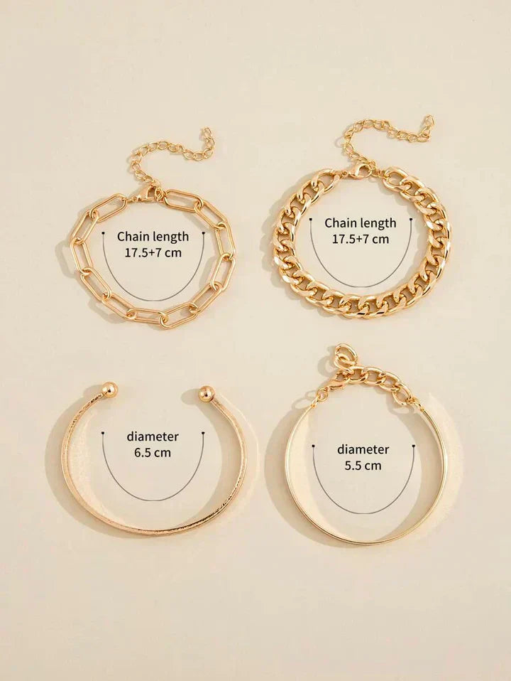Elan Mercer Conjunto de Pulseiras | Ouro