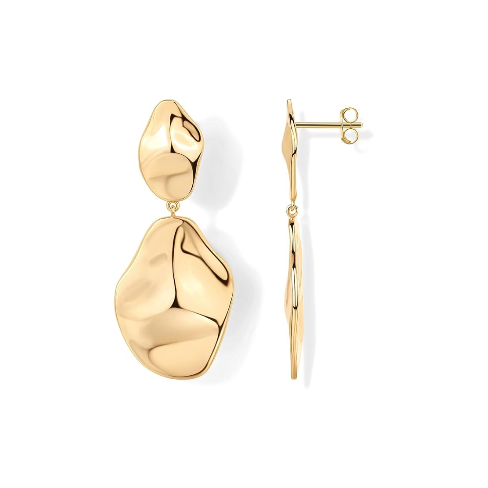 Ripple Wave Brincos | Ouro