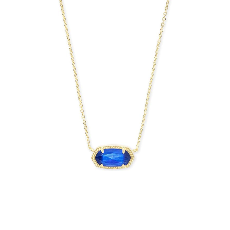 Classic Oval Safira Colar | Ouro