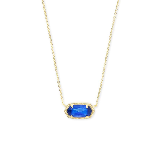 Classic Oval Safira Colar | Ouro