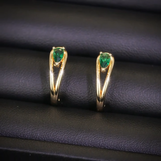 Ouro Esmeralda Accent Brincos de Argola