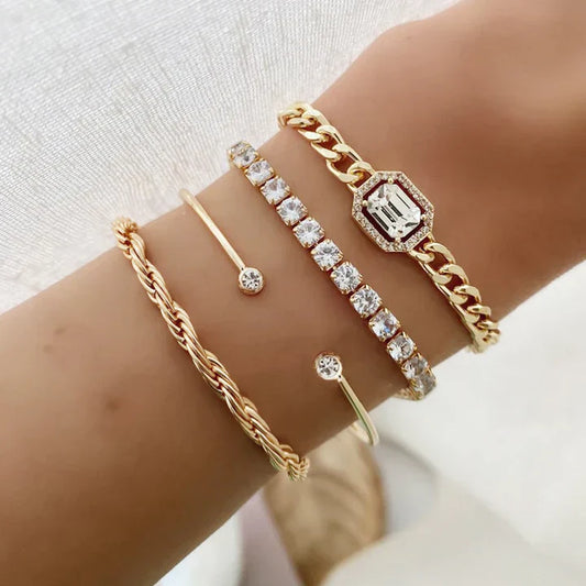 Domitia Calvina Conjunto de Pulseiras | Ouro