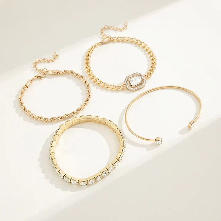 Domitia Calvina Conjunto de Pulseiras | Ouro