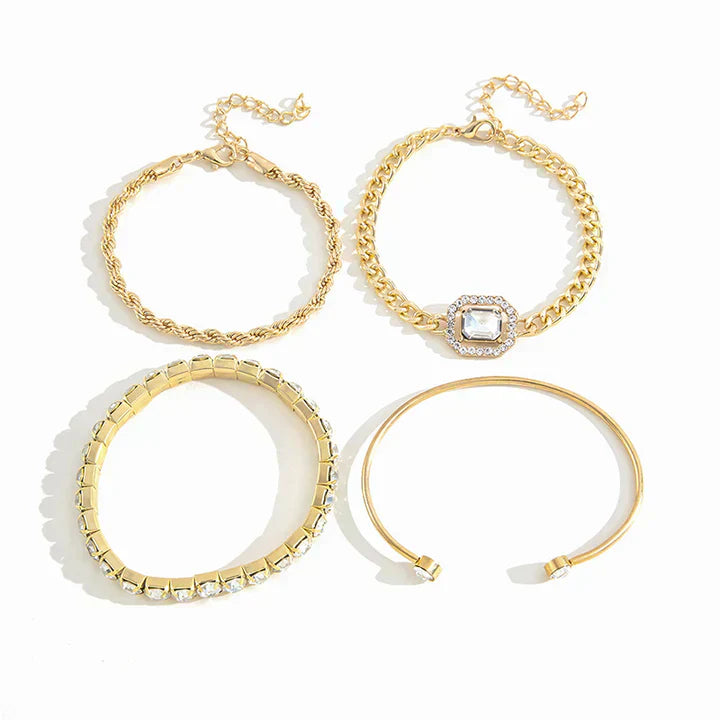 Domitia Calvina Conjunto de Pulseiras | Ouro